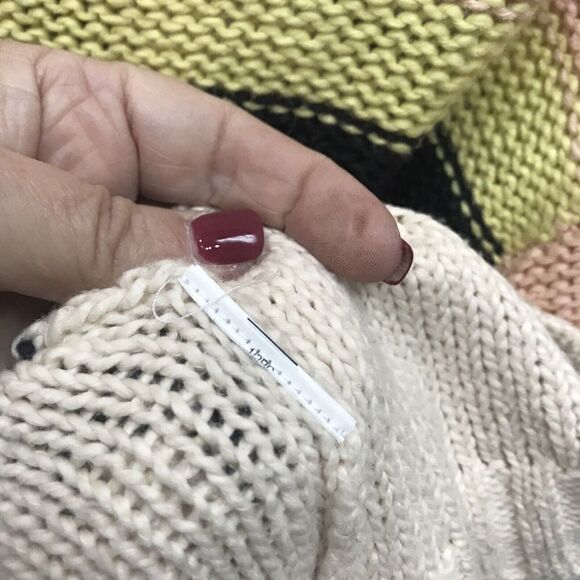 Billabong Sweater Striped Slouchy Fit Cotton Pullover Women M Long Sleeve - Picture 6 of 13